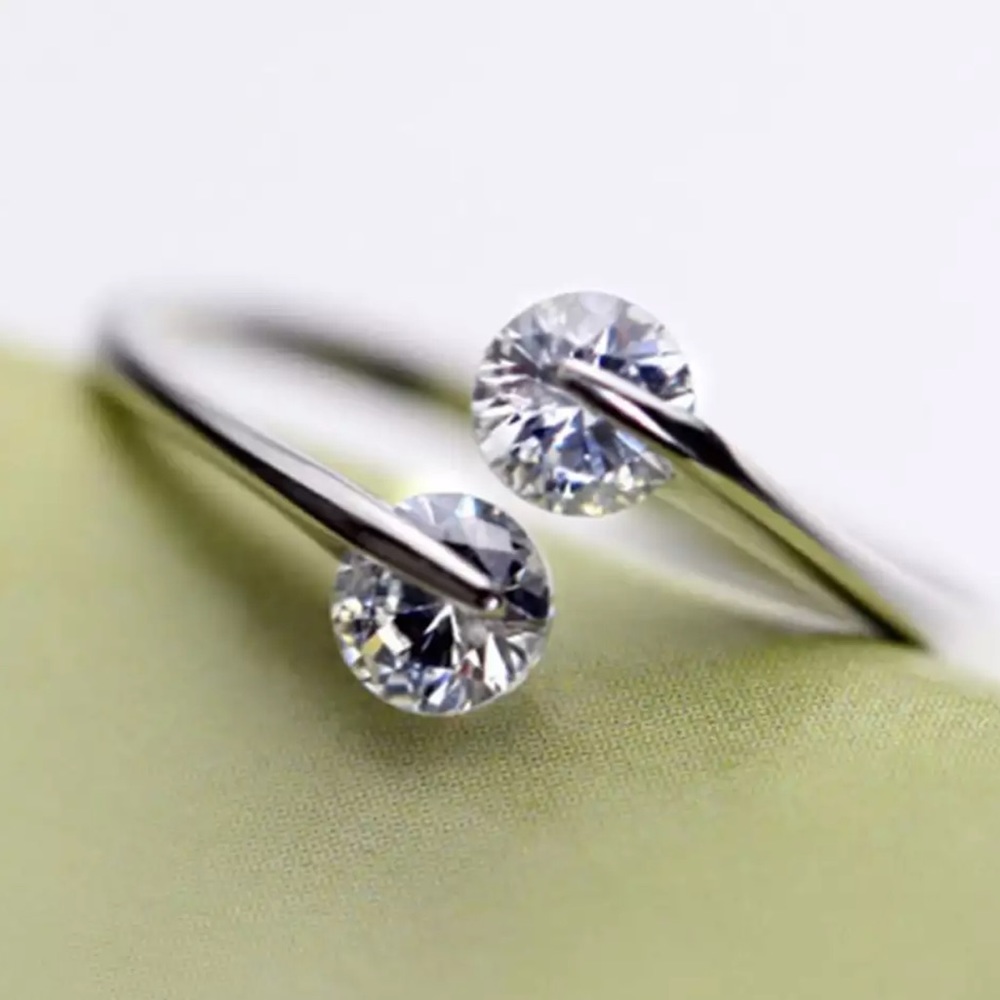 💥 Silver Delicate Adjustable Ring